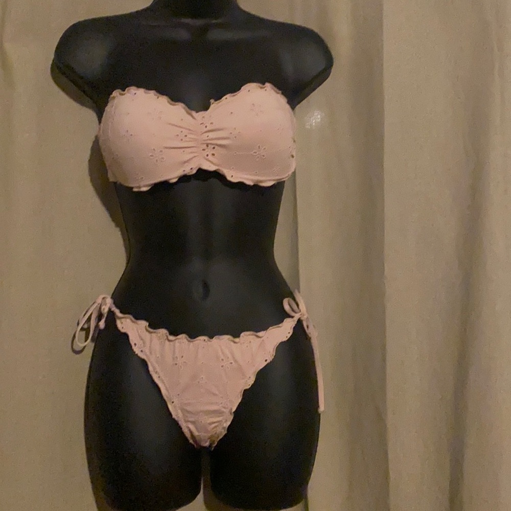 H&M blush pink floral bikini